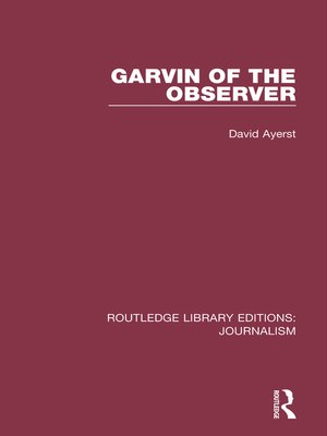 cover image of Garvin of the Observer